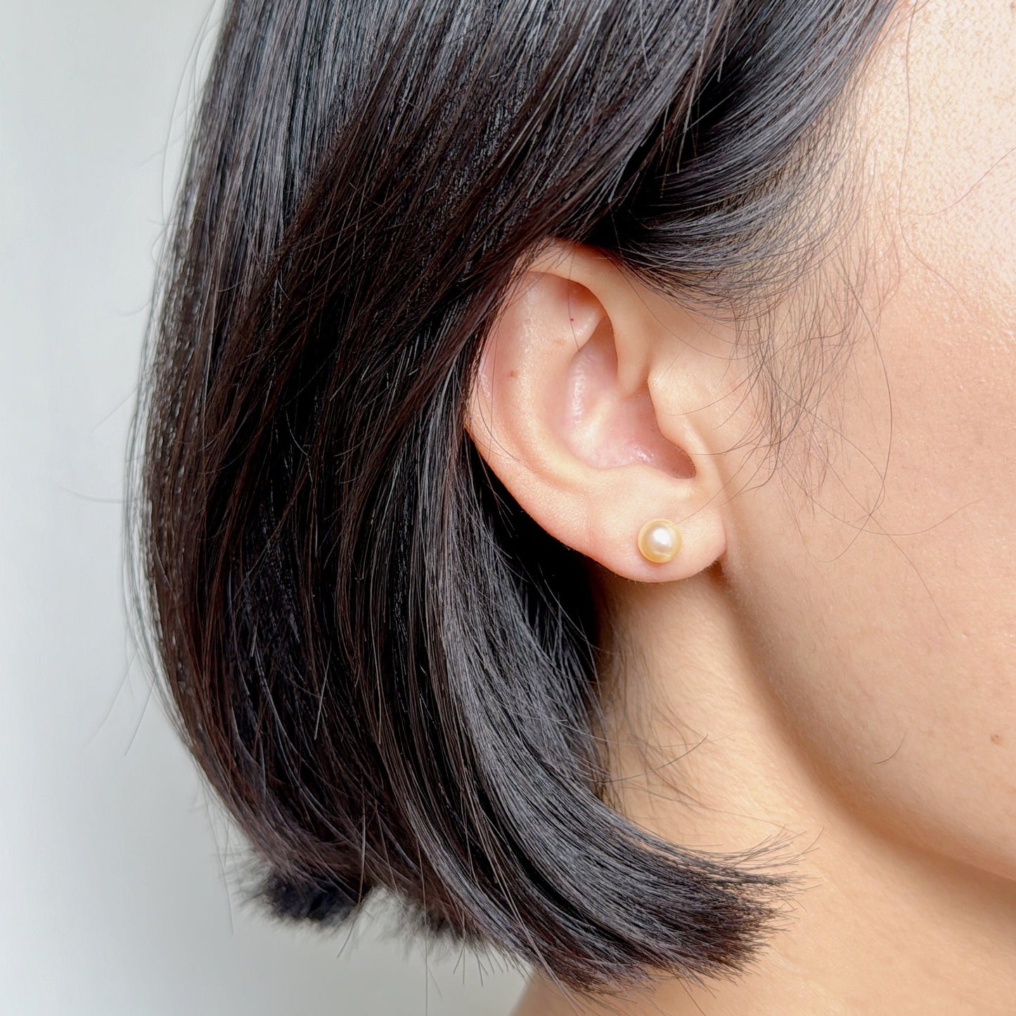 Akoya Earrings in 18K Yellow Gold, 6.5-7mm