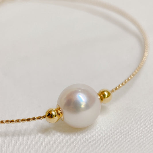 Akoya Pearl Bracelet in 18K Yellow Gold, 8.5-9mm