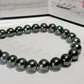Tahitian Pearl Full Pearl Necklace with Silver Clasp, 10-11.9mm,cert EJ0488