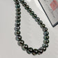 Tahitian Pearl Full Pearl Necklace with Silver Clasp, 10-11.9mm,cert EJ0488
