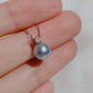 Blue Akoya Pearl Pendant in 18K White Gold with Diamond, d0.05ct,8-8.5mm