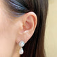 White Gold Plated Sterling Silver Freshwater Pearl Detachable Earrings, ER20