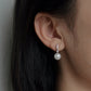 White Gold Plated Sterling Silver Freshwater Pearl Earrings, ER54