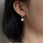 Yellow Gold Plated Sterling Silver Freshwater Pearl Earrings with Mother of Pearl, ER49