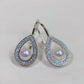 White Gold Plated Sterling Silver Freshwater Pearl Earrings, ER7
