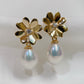 Yellow Gold Plated Sterling Silver Freshwater Pearl Detachable Earrings, ER52