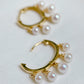 Akoya Hoop Earrings in 18K Yellow Gold 3-4.5mm