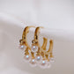 Akoya Hoop Earrings in 18K Yellow Gold 3-4.5mm