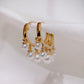 Akoya Hoop Earrings in 18K Yellow Gold 3-4.5mm
