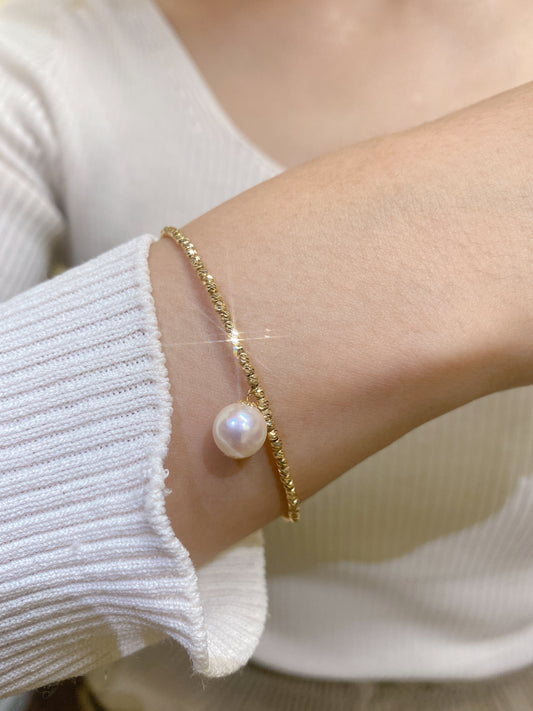 Akoya Pearl Bracelet in 18K Yellow Gold, 8.1mm