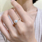 Akoya Pearl Ring in 18K Yellow Gold with Diamond d0.08ct,7.5-8mm