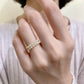 Akoya Pearl Ring in 18K Yellow Gold with Diamond d0.05ct,3-3.5mm