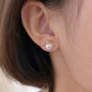 Akoya Pearl Earrings in 18K Yellow Gold with Diamond d0.096ct,8-8.5mm