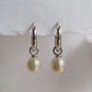 White Gold Plated Sterling Silver Freshwater Pearl Detachable Earrings, ER59