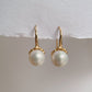 Yellow Gold Plated Sterling Silver Freshwater Pearl Earrings, ER34