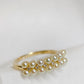 Akoya Pearl Ring in 18K Yellow Gold with Diamond d0.05ct,3-3.5mm