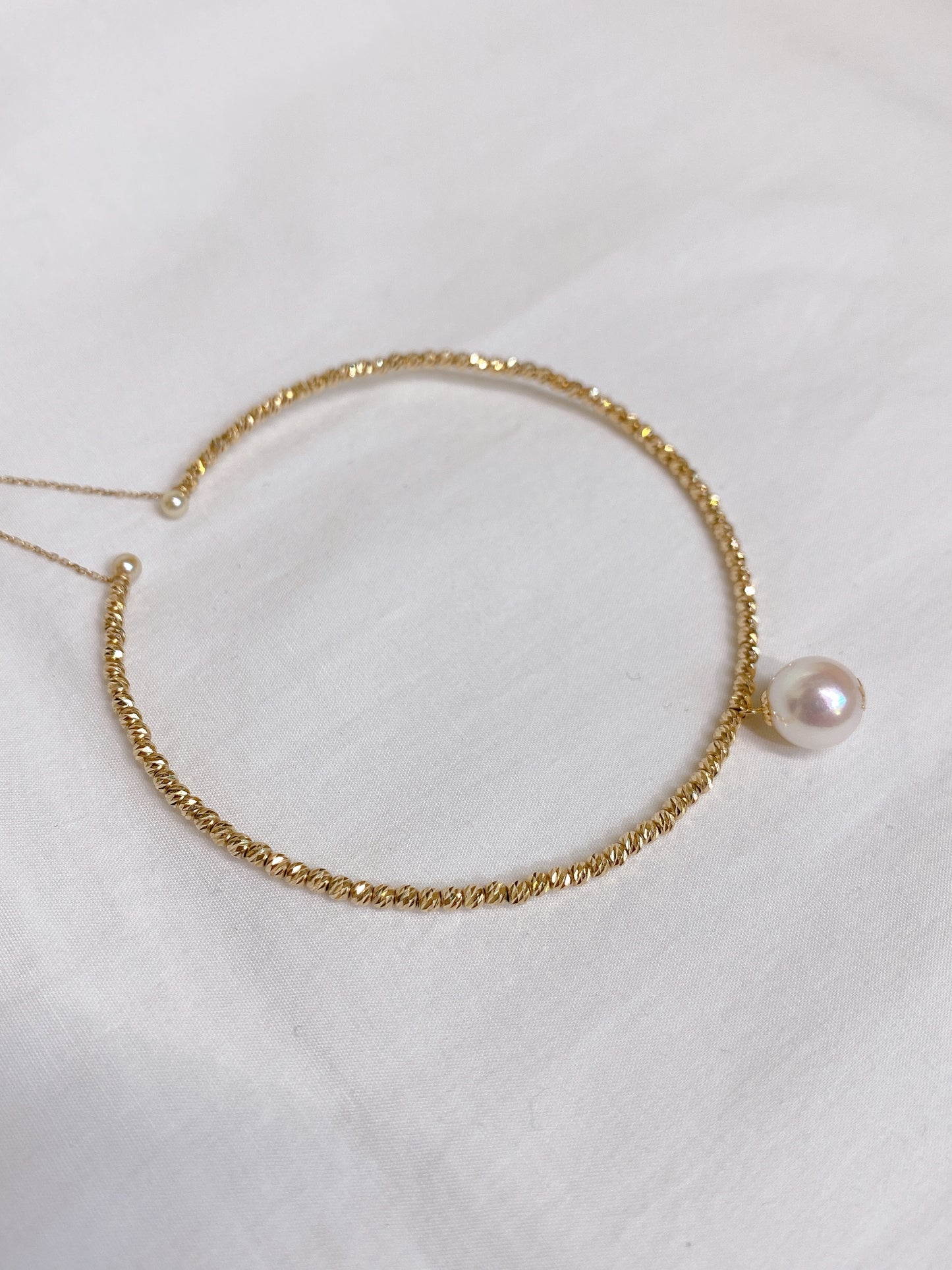 Akoya Pearl Bracelet in 18K Yellow Gold, 8.1mm