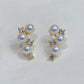 Yellow Gold Plated Sterling Silver Freshwater Pearl Earrings, ER45