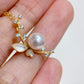 Yellow Gold Plated Sterling Silver Freshwater Pearl Necklace, NL4, NL5