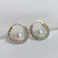 Yellow Gold Plated Sterling Silver Freshwater Pearl Earrings, ER32