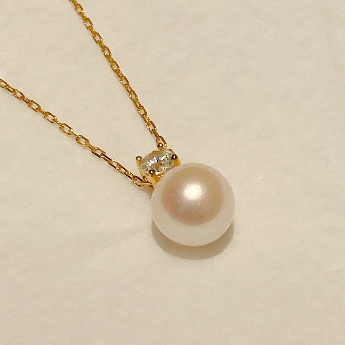 Yellow Gold Plated Sterling Silver Freshwater Pearl Necklace, NL2