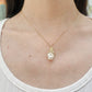 Yellow Gold Plated Sterling Silver Freshwater Pearl Necklace with Mother of Pearl, NL3