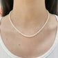 Yellow Gold Plated Sterling Silver Freshwater Pearl Necklace, NL10