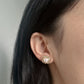 Yellow Gold Plated Sterling Silver Freshwater Pearl Earrings, ER6