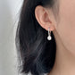 White Gold Plated Sterling Silver Freshwater Pearl Detachable Earrings, ER60