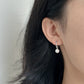 White Gold Plated Sterling Silver Freshwater Pearl Earrings, ER63