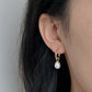 Yellow Gold Plated Sterling Silver Freshwater Pearl Detachable Earrings, ER10