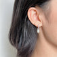 White Gold Plated Sterling Silver Freshwater Pearl Earrings, ER42
