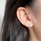 White Gold Plated Sterling Silver Freshwater Pearl Earrings, ER42