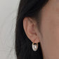 Yellow Gold Plated Sterling Silver Freshwater Pearl Earrings, ER32