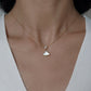Yellow Gold Plated Sterling Silver Freshwater Pearl Necklace with Mother of Pearl, NL6