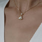 Yellow Gold Plated Sterling Silver Freshwater Pearl Necklace with Mother of Pearl, NL6