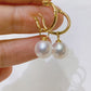 Akoya Pearl Earrings in 18K Yellow Gold 8-8.5mm