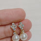 Yellow Gold Plated Sterling Silver Freshwater Pearl Earrings, ER2