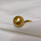 South Sea Golden Pearl Ring in 18k Yellow Gold